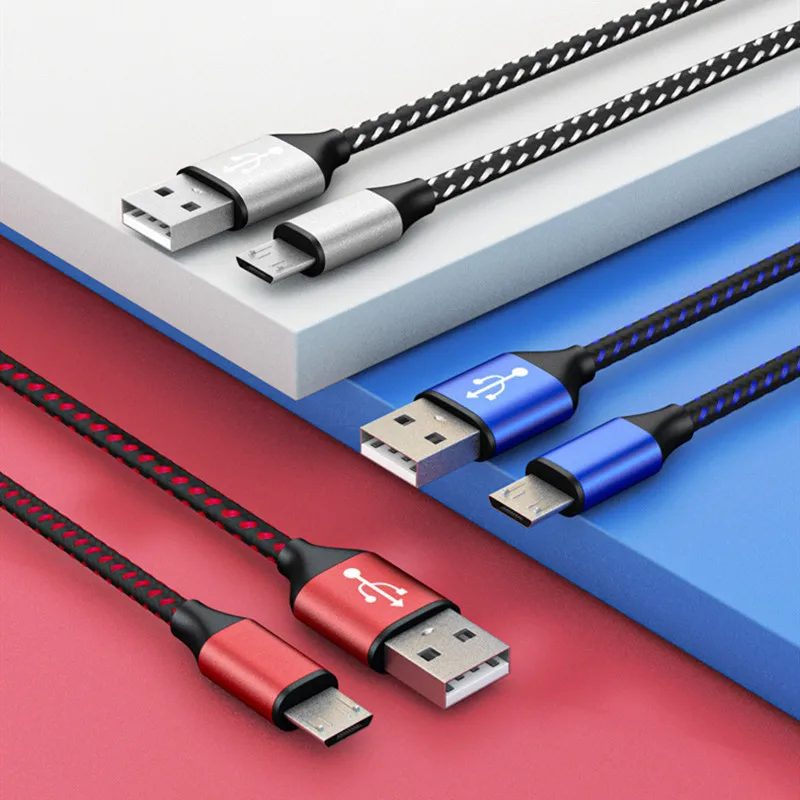 

2.4A 25cm Short Nylon Charger Data Cable USB to Type C Micro USB Cable For Samsung Huawei Xiaomi Android Fast Charging Cables