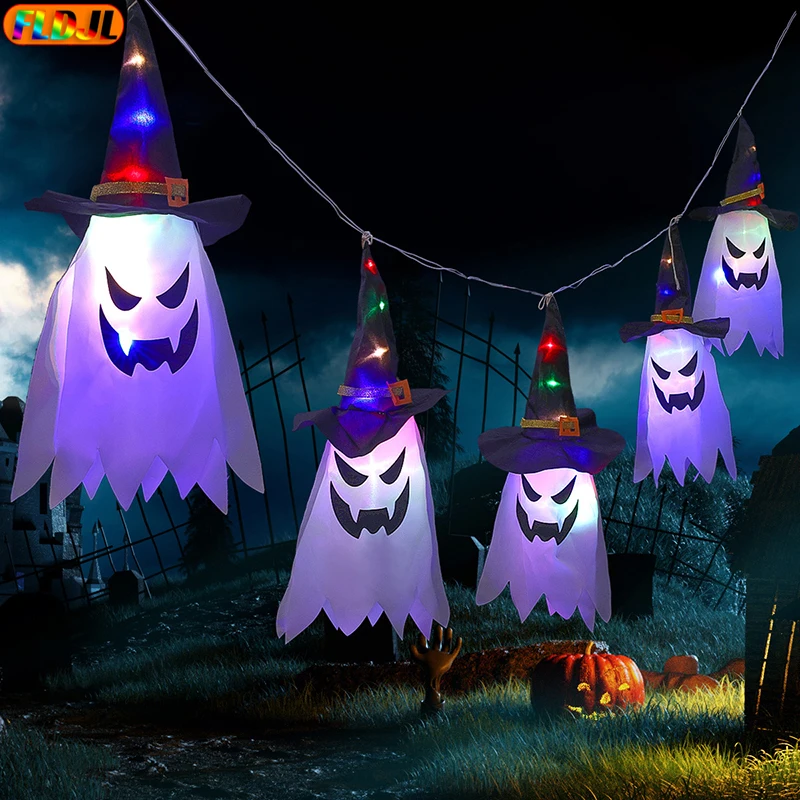 СВЕТОДИОДНЫЙ мигающий светильник на Хэллоуин подвесной привидение для