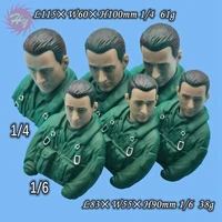1 pc 14 16 scale jet pilots figures toy model for rc plane accessories hobby color green head can turn left and right