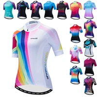 weimostar rainbow womens cycling jersey summer mountain bike clothing tops short sleeve bicycle clothes pro team cycling shirt