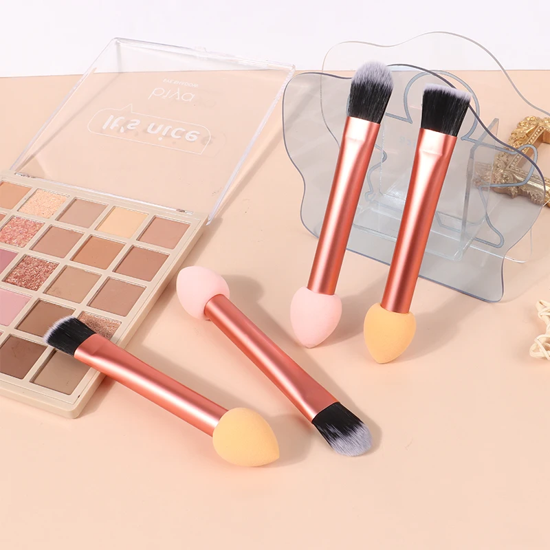 Профессиональная двухсторонняя кисть для румян женская Губка макияжа