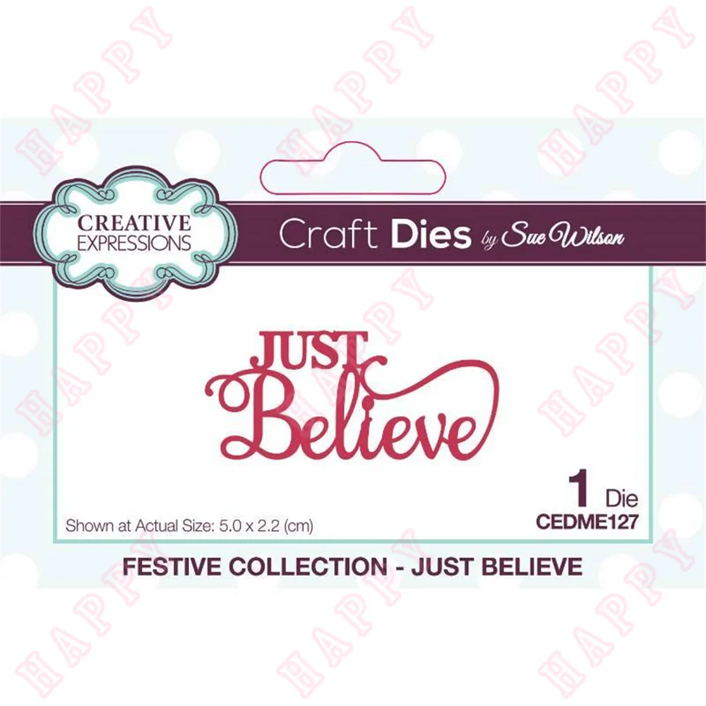 

Metal Cutting Dies Christmas Just Believe Craft Die Diy Scrapbook Envelope Diary Album Craft Embossing Template Manual Handmade