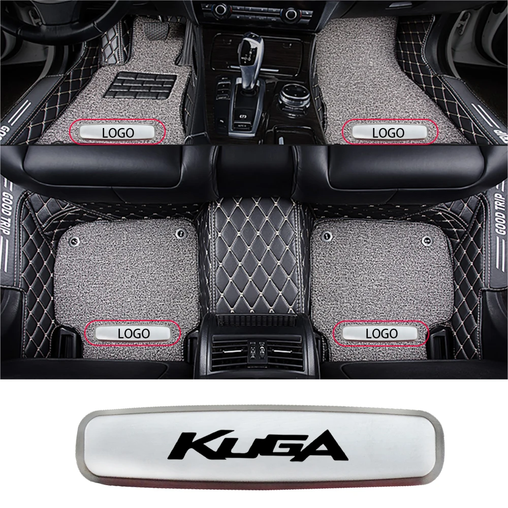 1 шт. автомобильные напольные коврики с эмблемой для Ford Smax Bmax Cmax KA S Edge ESCAPE Fiesta Figo Flex