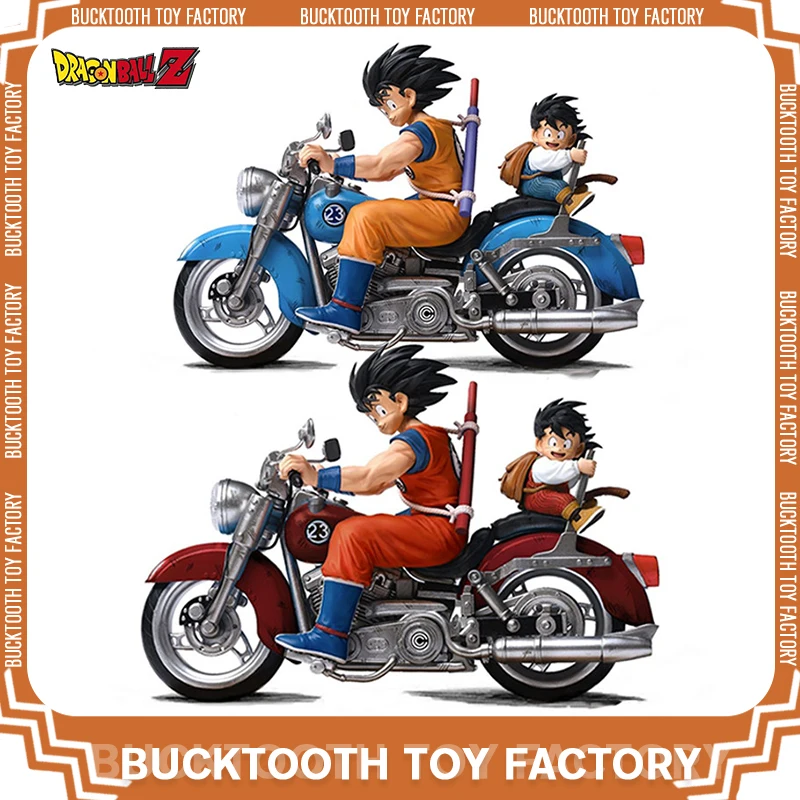 

15cm Dragon Ball Anime Figures Son Gohan Goku DBZ Father And Son Motorcycle Figures PVC Statues Model Desk Decoration Toy Gifts