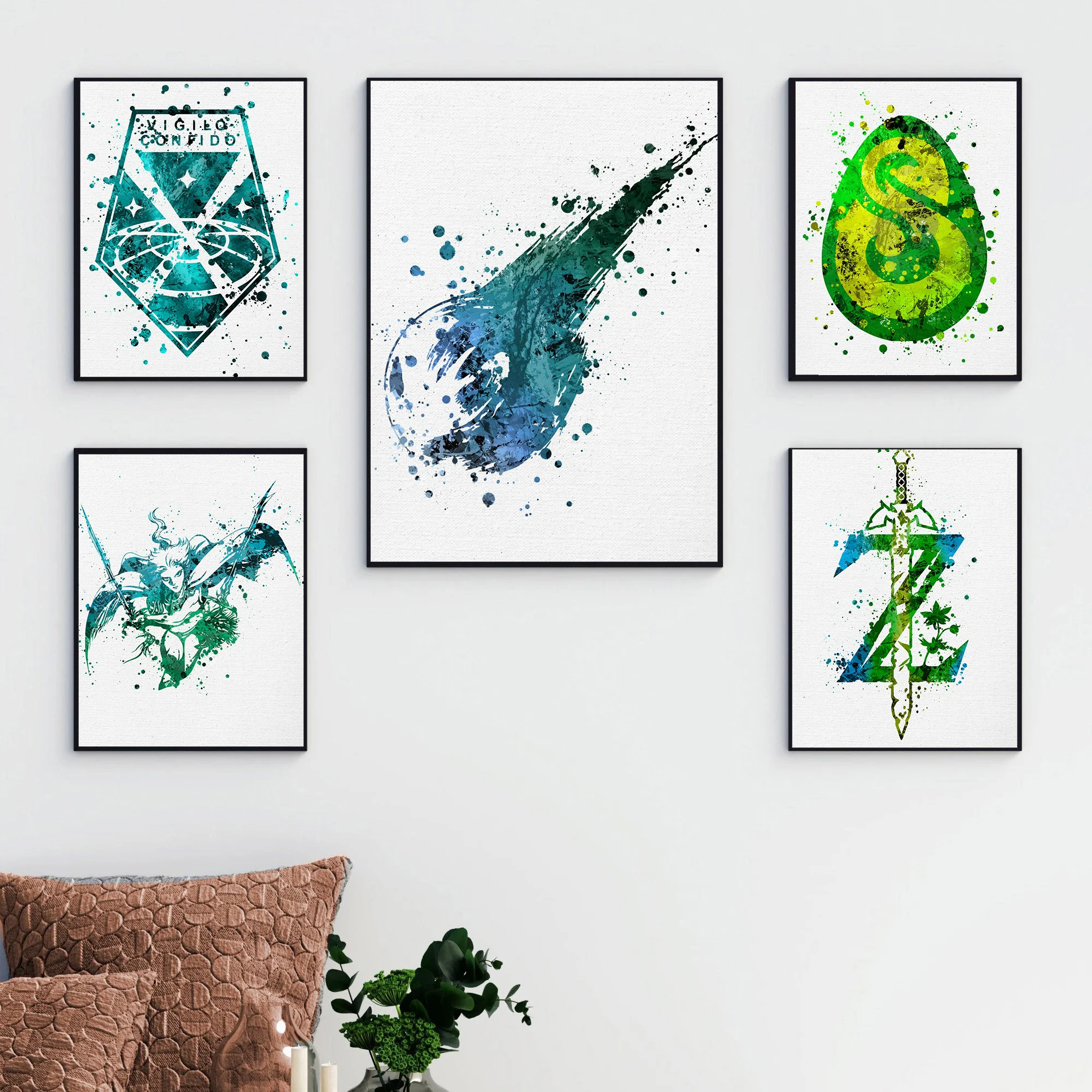 

Modern Art Posters Home Decor Video Game Paint Picture Wall Art Canvas Painting for Living Room