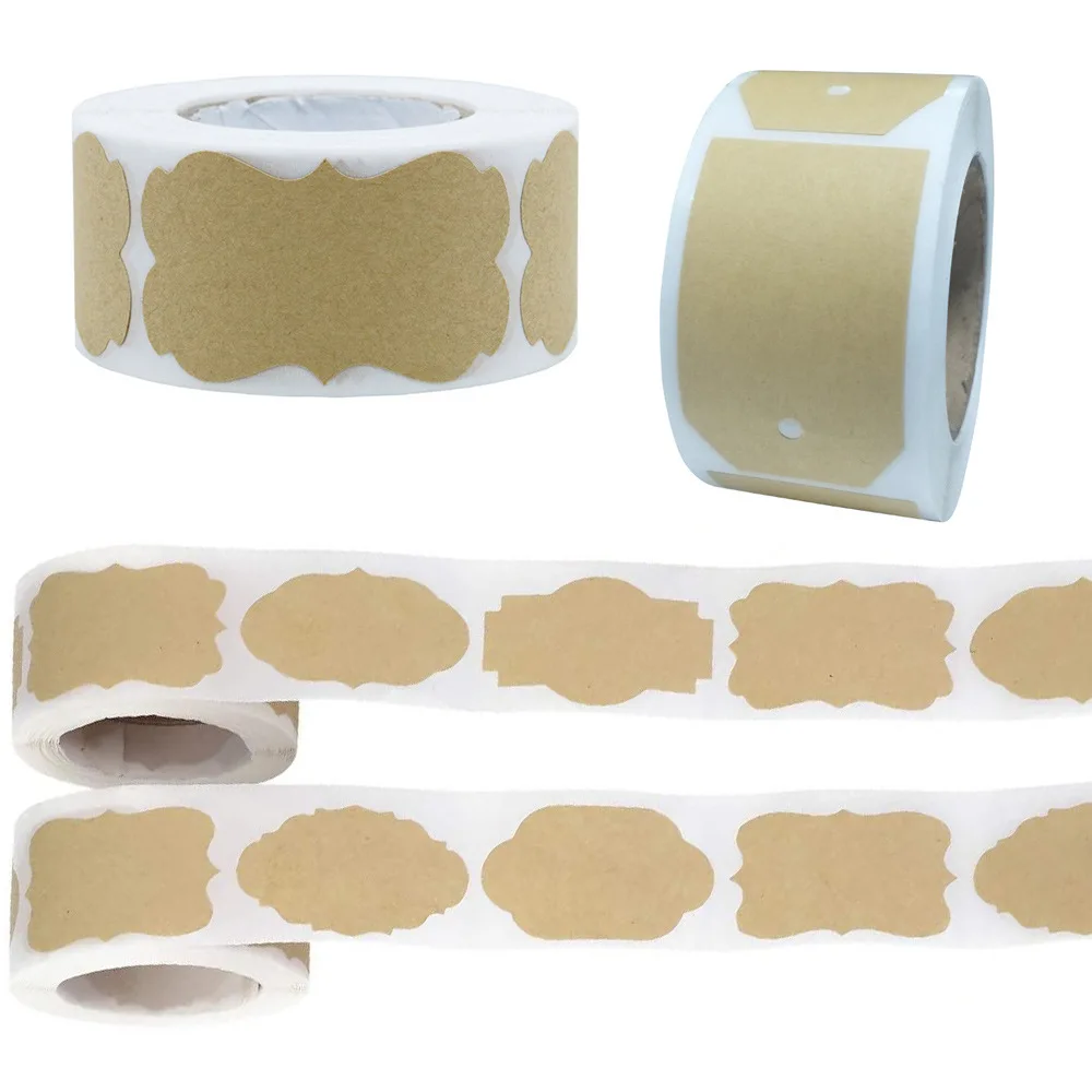 

250 Pieces / Roll Cowhide Blank Classification Handwritten Sticker Date Kitchen Refrigerator Food Material Label Sealing Sticker