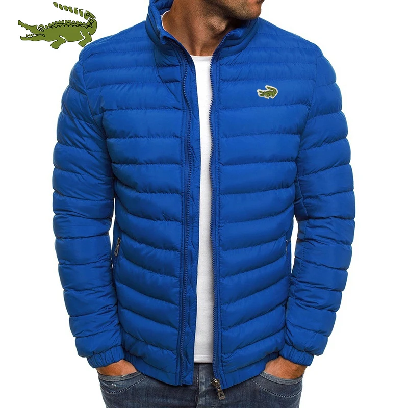 2022 Winter New Men's Stand-up Collar Simple Atmospheric Cotton Jacket Fashion Quilted Cotton Jacket