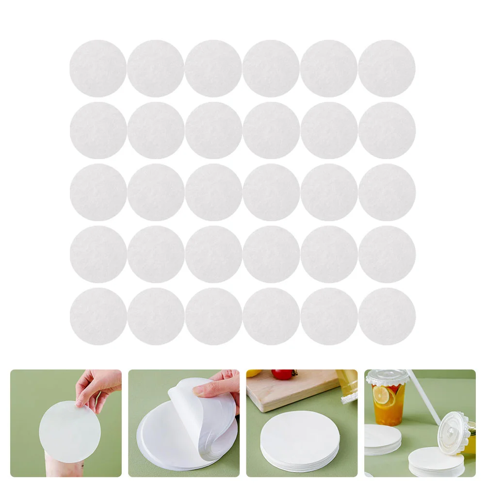 

500 Sheets Cup Sealer Paper Spill Proof Paper Films Sealed Paper Drink Mats Milk Tea Cup Sealer Film Roll