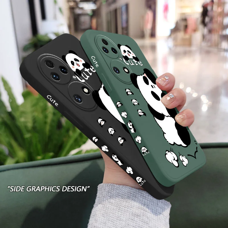 Чехол со спящей пандой для телефона Huawei P50 P40 P30 P20 Nova 10 10SE 9 9SE Mate 50 50E 40 30 20 Pro Lite P Smart