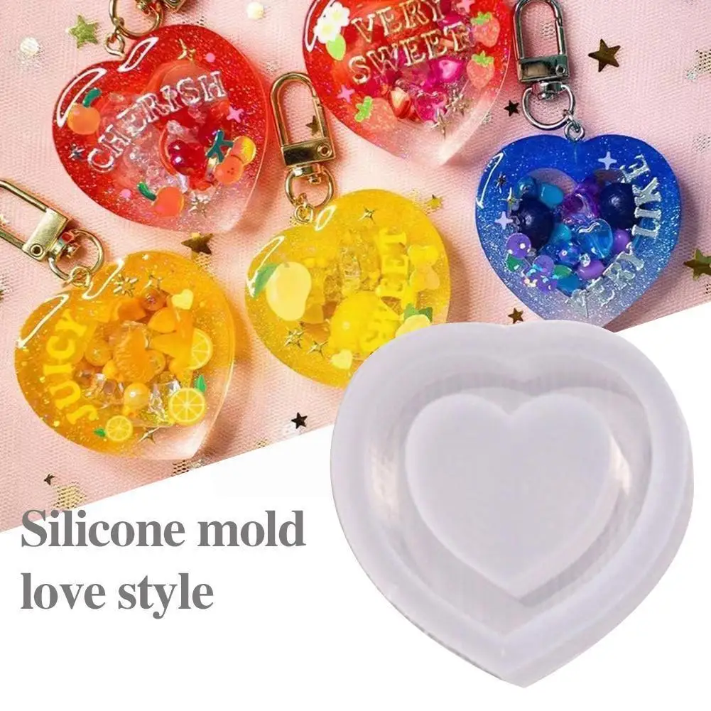 

Love Heart Dog Paw Butterfly Bossom Cat Quicksand Shaker Casting Resin Tools DIY Mould Keychain Mold Silicone Epoxy F9R9