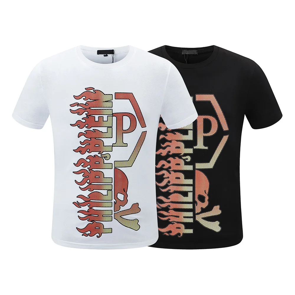

Designer T-shirt Male Fashion Brand t shirt homme streetwear Rhinestone Fit Hot Diamonds Tees Summer Casual 09