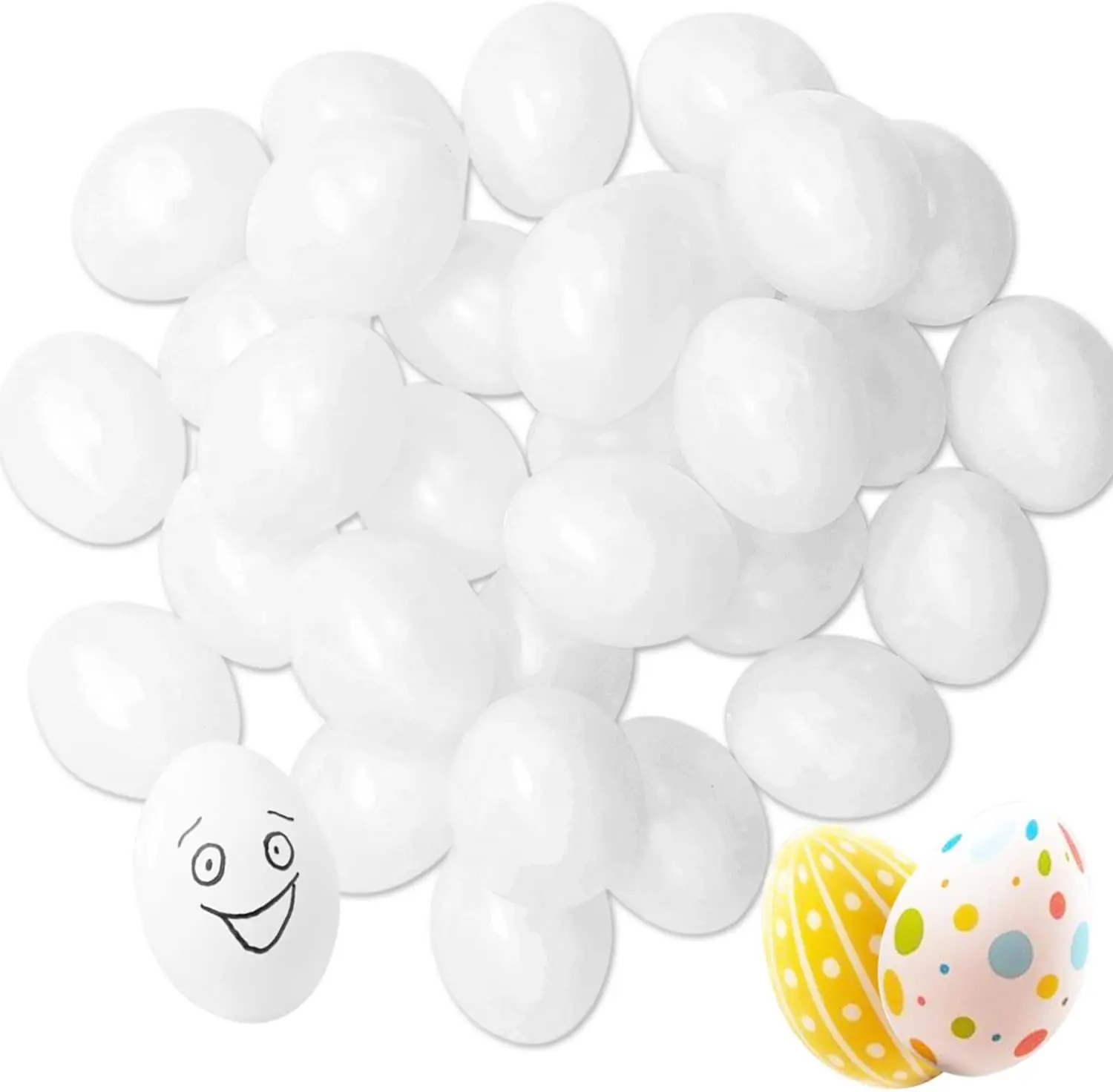 Пасхальный декор белые яйца из пенопласта пасхальвечерние чные принадлежности