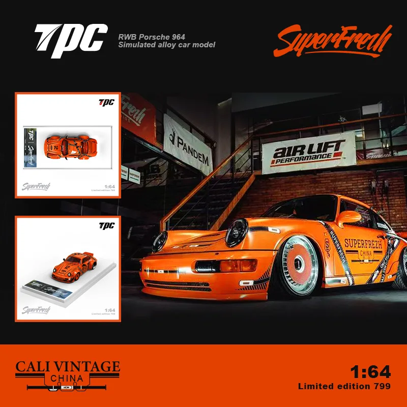 

TPC 1/64 модель автомобиля RWB964 литье под давлением-Orange LTD 799