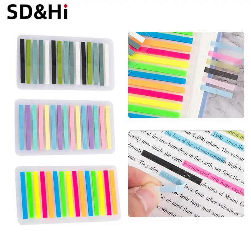 Color Stickers Transparent Sticky Note Flags Very Thin Strip Index Sticker Writable Notes  Office School Supplies Notebooks