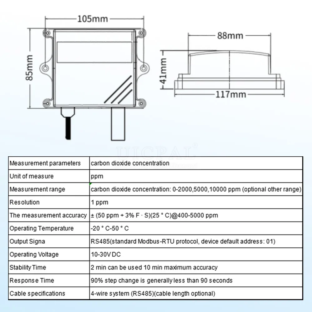Датчик CO2 RS485 4-20 мА 0-5 В 0-10 в