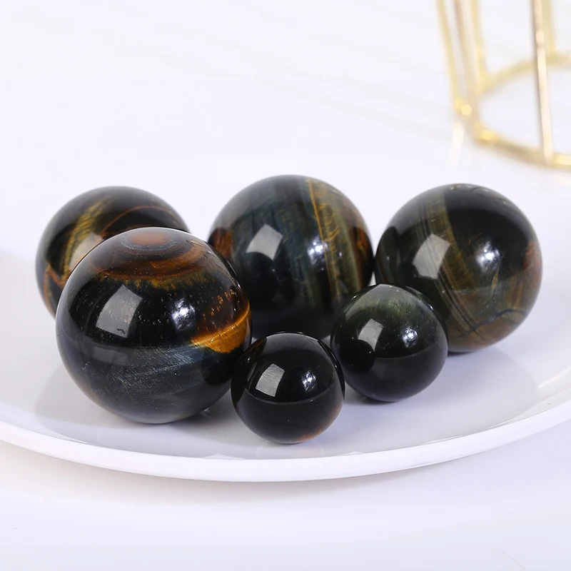 Натуральный синий тигровый глаз Хрустальная Сфера полированный драгоценный