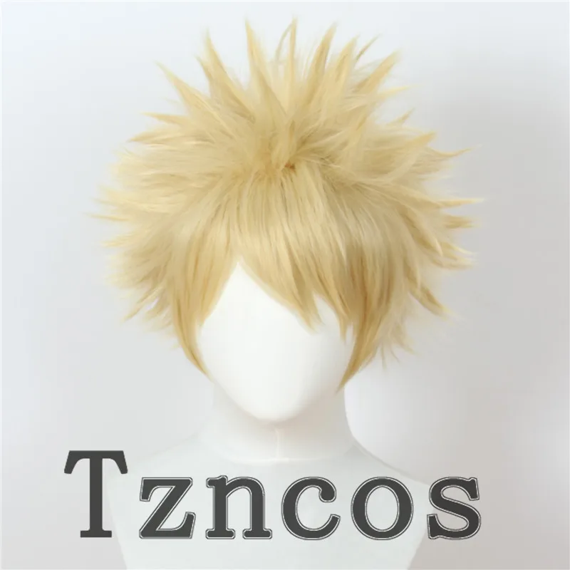 Tzncos аниме My Hero Academia косплей парик короткие светло-русые термостойкие