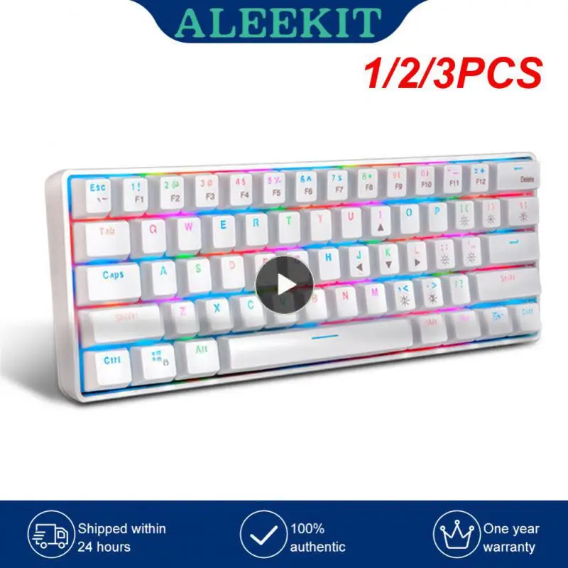 

1/2/3 шт., игровая механическая клавиатура, 61 клавиша