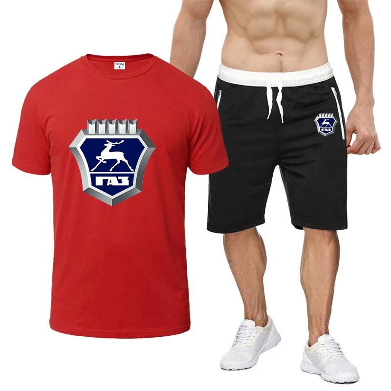 Мужская мода GAZ Gazelle 2024 новый восьмицветный летний комплект с короткими рукавами