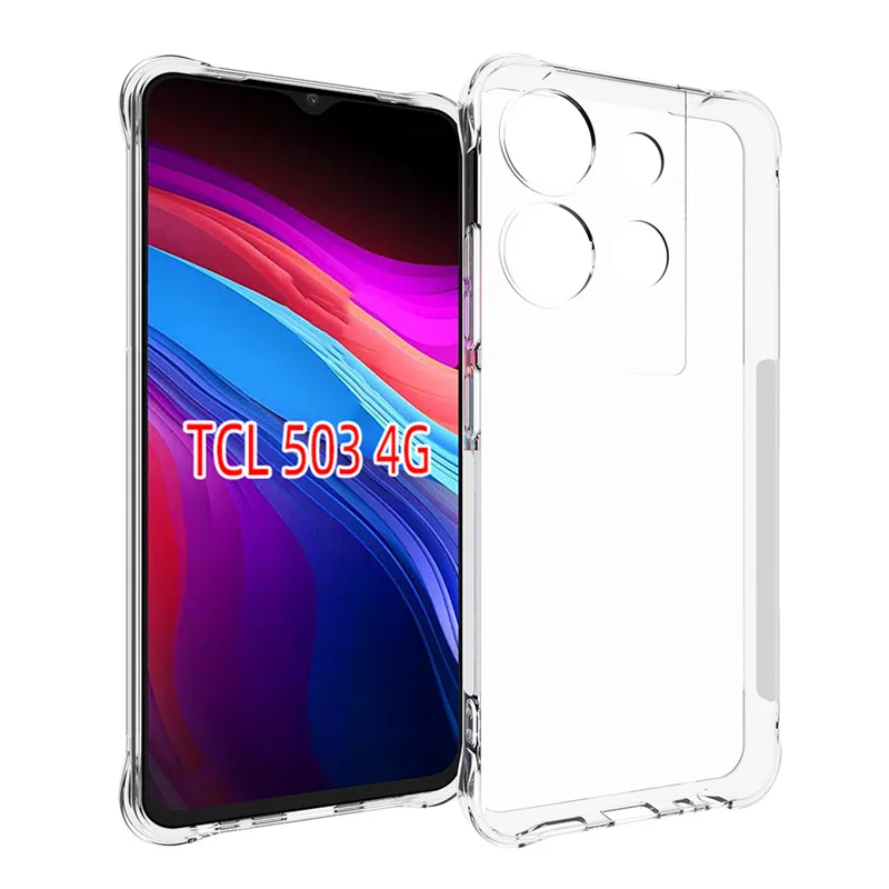 Фото TCL 503 T442M T442A T442J Чехол на воздушной подушке Противоударная подушка безопасности Силиконовый чехол из ТПУ Мягкий чехол для телефона TCL 503 TCL503 4G 2024 №1