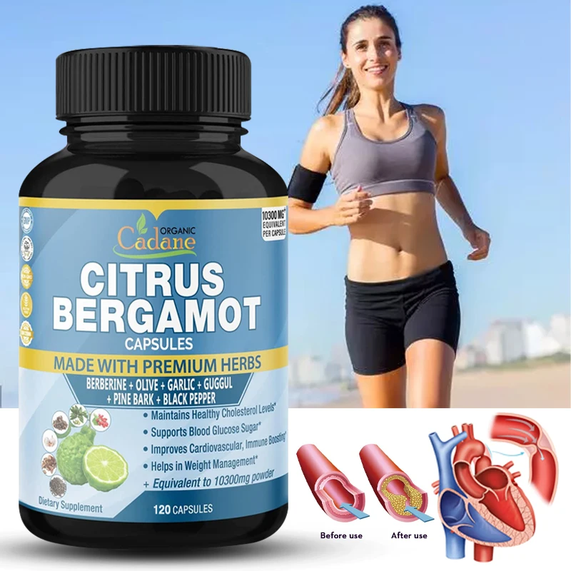 

Citrus Bergamot Extract with Berberine, Olive, Goural, Garlic Supports Heart and Cardiovascular Supports Healthy Immune Function