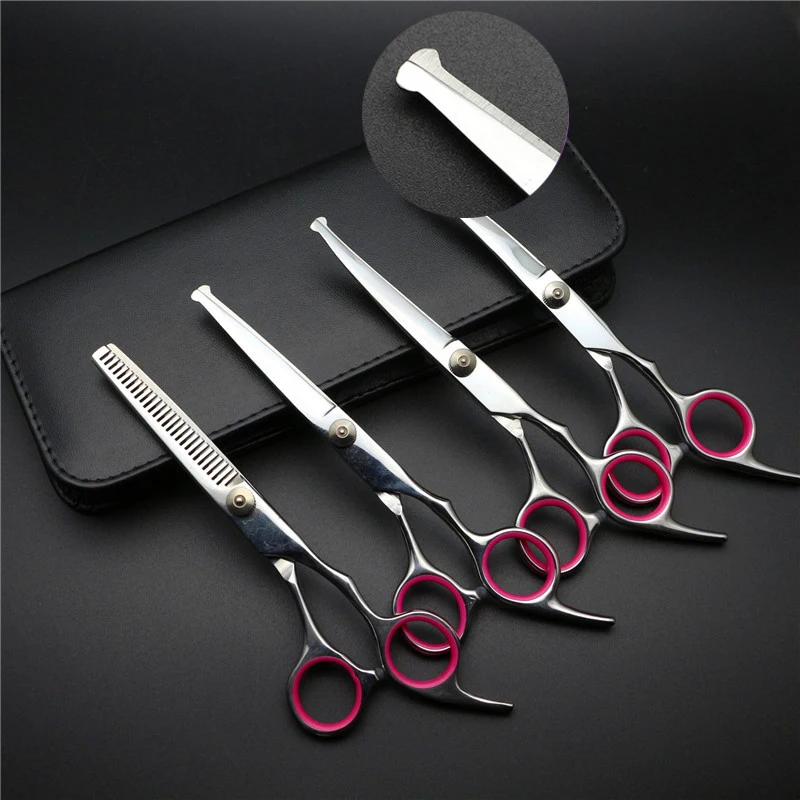

Dogs Hair Scissors Safety Round Tips Cat Grooming Scissors Durable Professional Hairdressing Shears Hair Cutting Pet Accessories