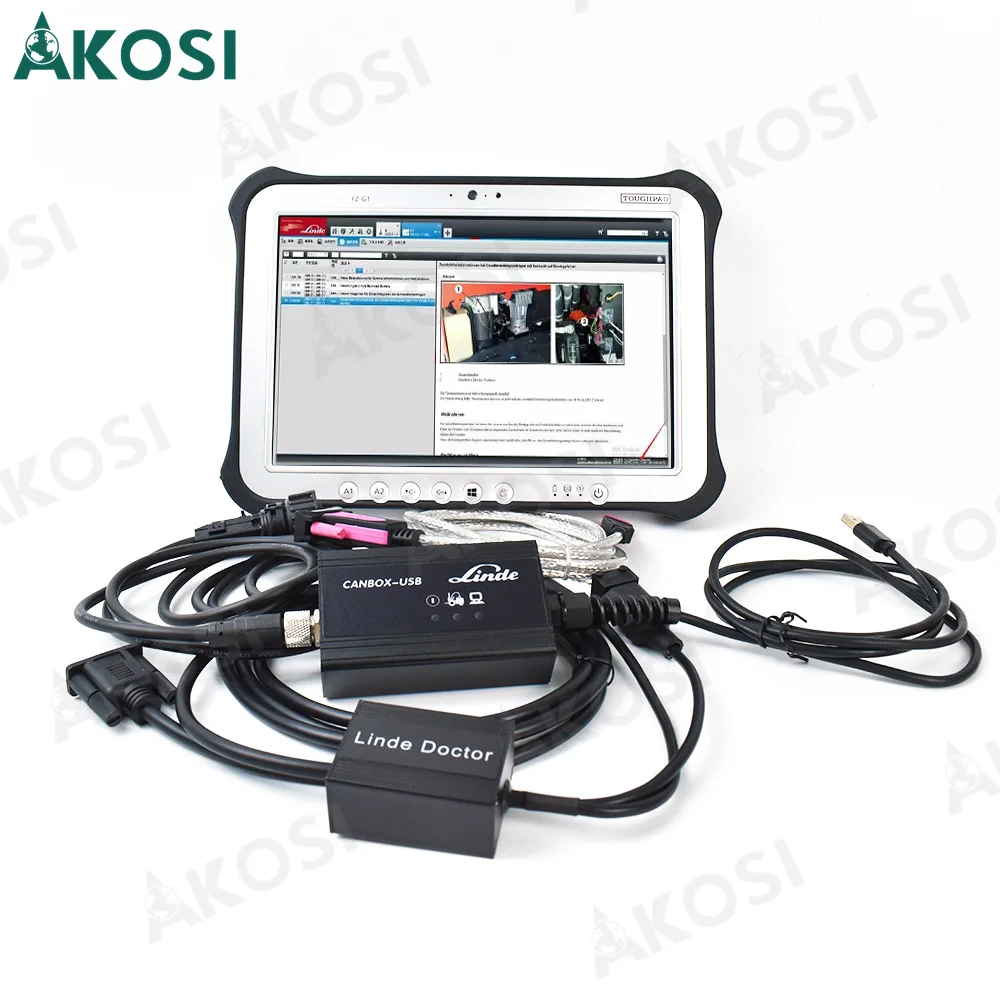 Диагностический кабель для вилочного погрузчика Linde Canbox USB и FZ G1 tablet