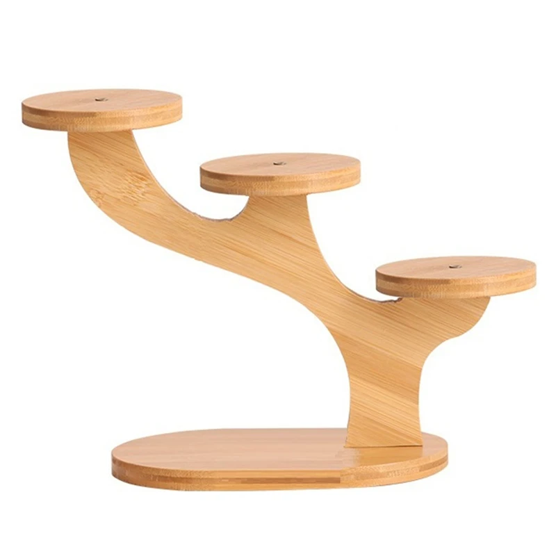 Стеллаж для демонстрации 3-уровневая подставка деревянных растений настольная