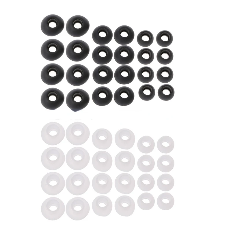 

Factory Direct Selling For Earphone Headphone Drop Shipping Pairs(S/M/L) Soft Black Silicone Replacement Eartips Earbuds Cushion