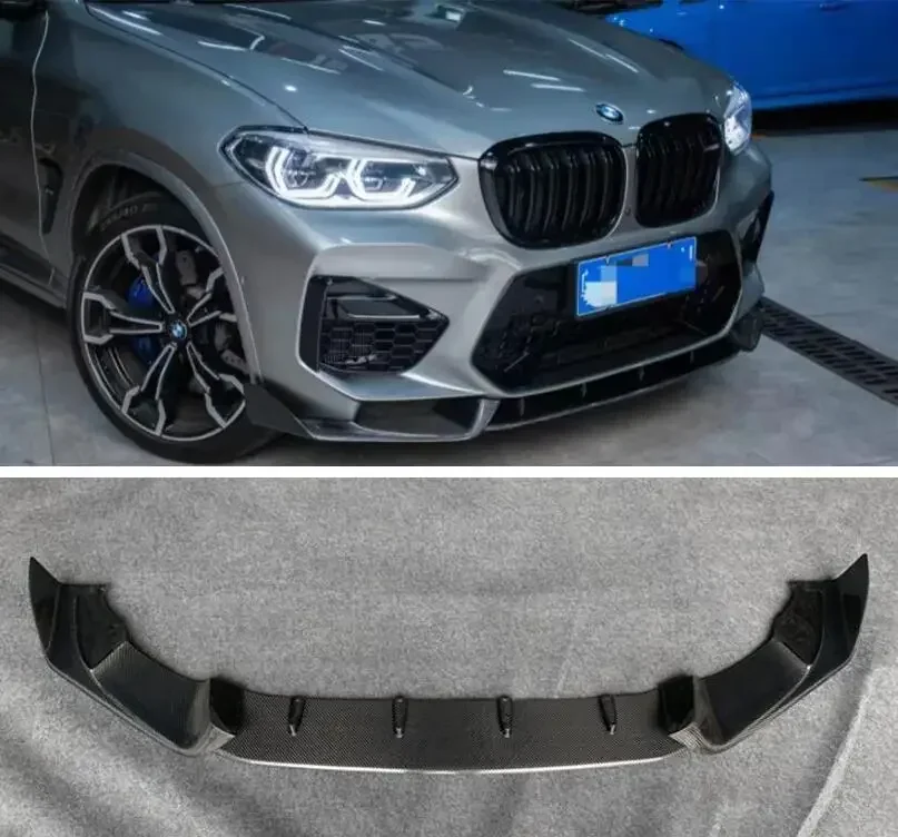 Передний бампер из углеродного волокна для BMW G01 X3 G02 X4 F97 X3M F98 X4M 2018 2019 2020 2021
