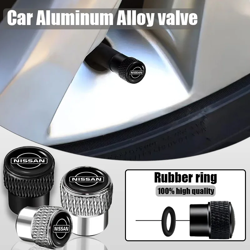 

Metal Alloy Car Tire Stem Valve Caps Wheel Valve for Nissan Altima Qashqai J11 J10 Juke Patrol X-trail Almera Xterra Accessories