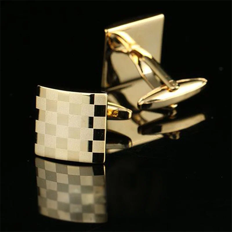 1Pair Silver Gold Stainless Steel French Shirt Laser Engraving CuffLinks for Men Wedding | Tie Clips & Cufflinks