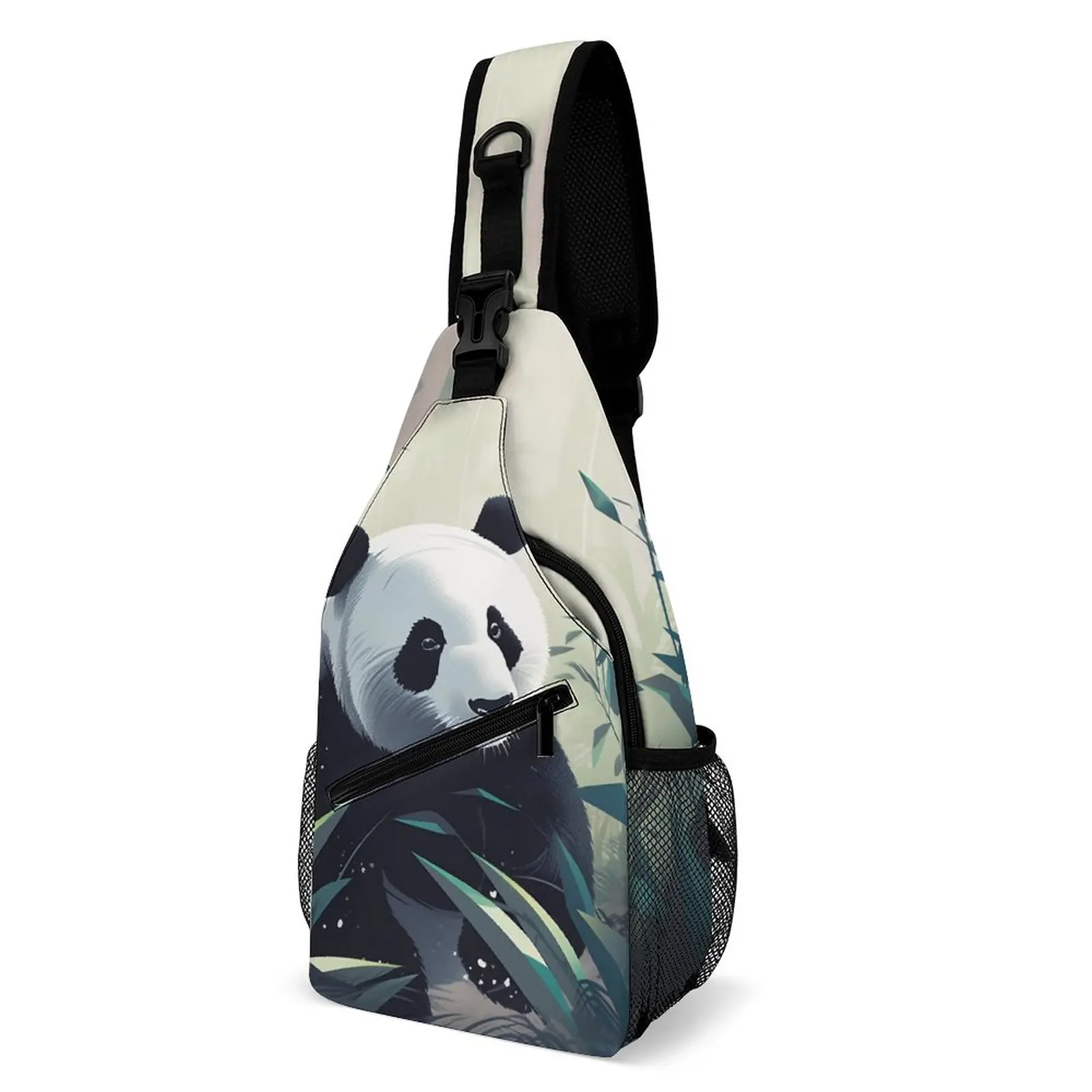 

Panda Chest Bags Boy Soft Colors Harmonious Hiking Shoulder Bag Kawaii Graphic Crossbody Bag Business Fishing Sling Bags