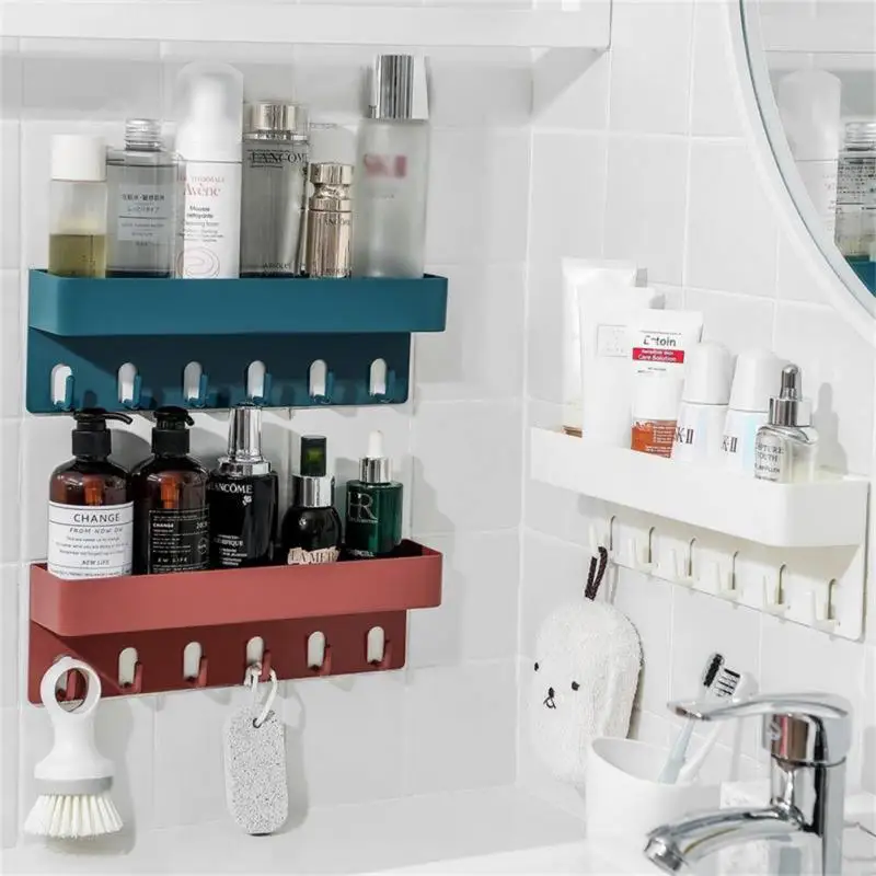 

Multifunctional Shower Storage Holder Storage Organization Bathroom Kitchen Storage Rack Hanging Rack No Drilling Bathroom Shelf