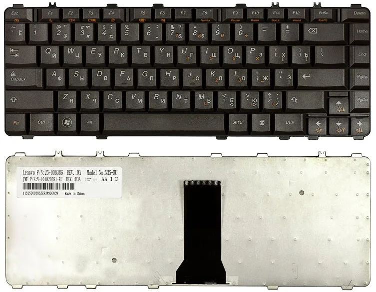 Клавиатура для Lenovo IdeaPad Y550 3C черная|Клавиатуры замены| |