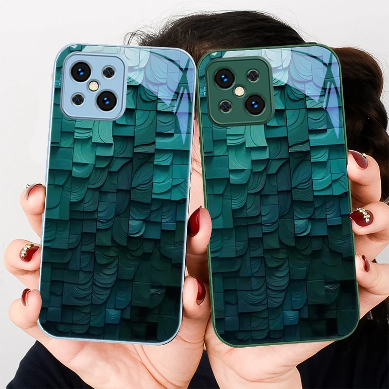 Splicing Stone Pattern For Find X5 X3 Lite Reno 6 4Z 5G OPPO A72 79 73 58 A54S OnePlus Nord N200 Tempered glass phone case