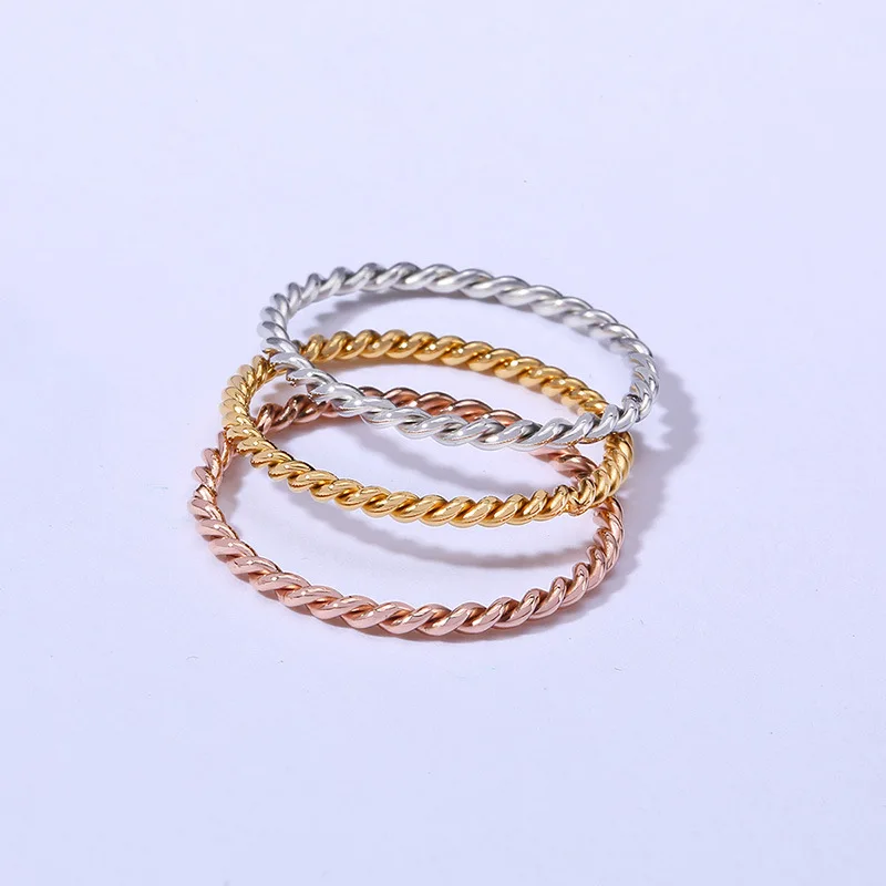 

MODOMA Korea Fashion Minimalist Design Woman Stainless Steel Rings Luxury Gold Color Aesthetic Rings Vintage Party Jewelry