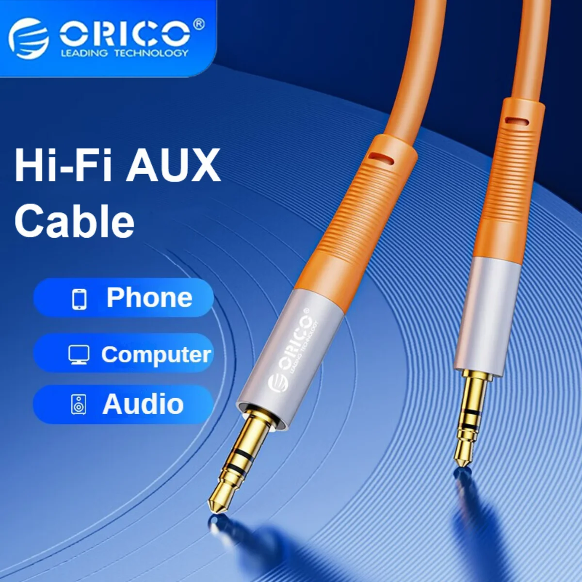 Аудиокабель ORICO, 3,5 мм, со штекером на обоих концах