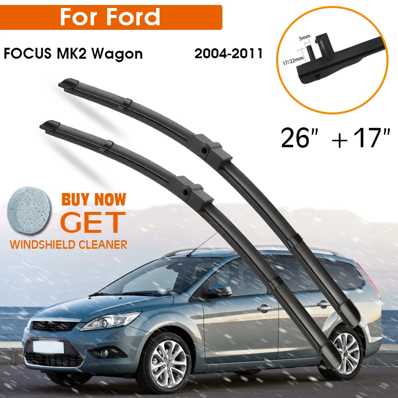 Стеклоочиститель для автомобилей Ford FOCUS MK2 универсал 2004-2011 26 дюймов + 17 резиновый
