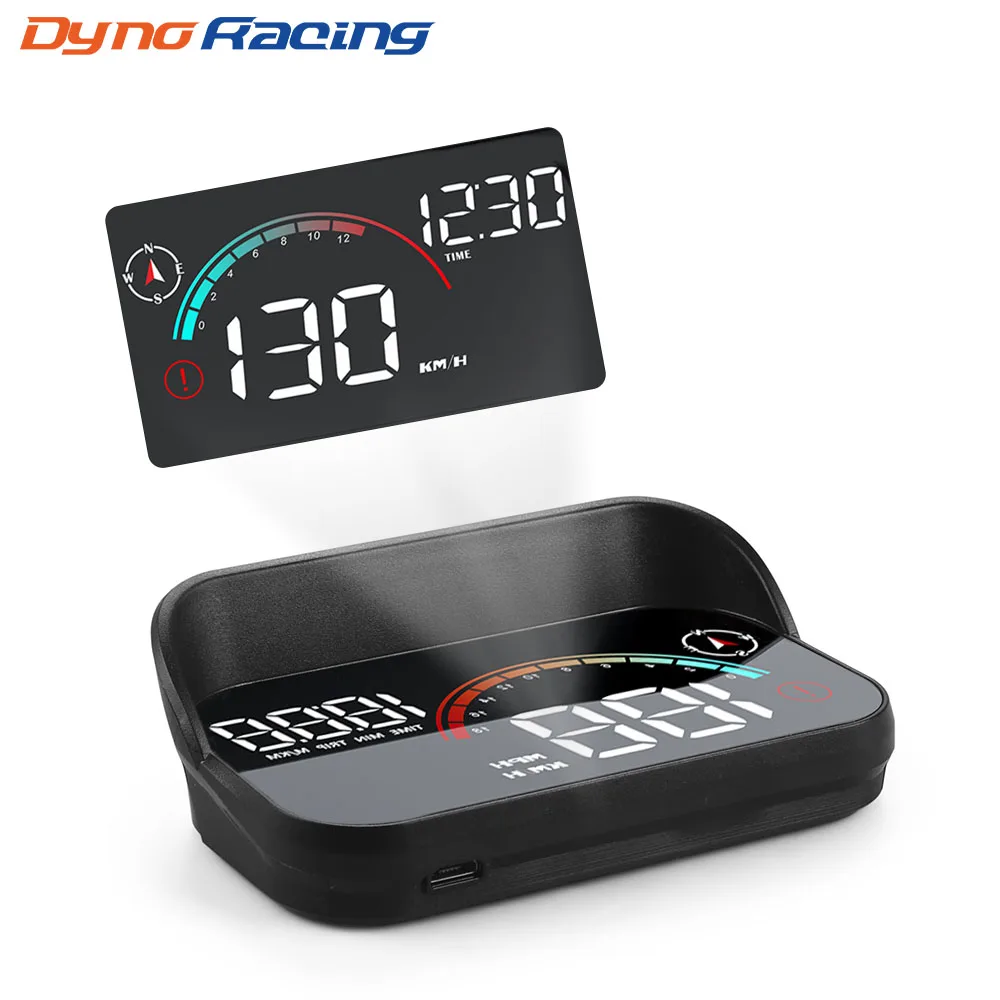 

GPS HUD M22 Автомобильный умный универсальный цифровой спидометр MPH Kmh Проектор с большим шрифтом на лобовом стекле Сигнализация превышения скорости