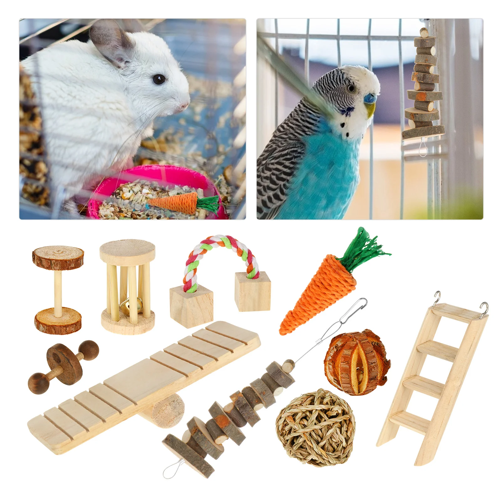

Toy Toys Hamster Pet Chew Wood Molar Bunny Guinea Animal Rat Teeth Tooth Roller Grinding Ladder Treats Bridge Carrot Chinchilla