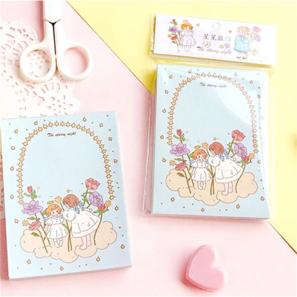 

100sheets Flowers Memo Pad Decorative Cute Planner Stickers Bookmark Stationery N Times Sticky Notes Memo Notepad Paper