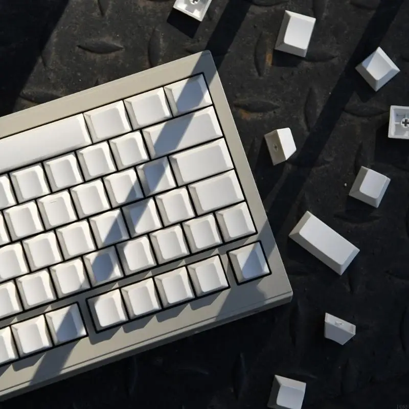 P0RF PBT колпачки для ключей 137 клавиш минималистичный белый пустой колпачок DyeSubbed 108