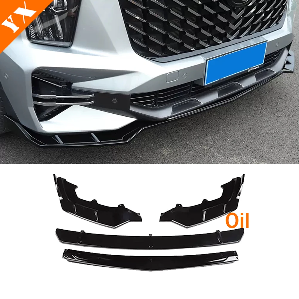 

Углеродная отделка автомобиля для Trumpchi GAC GS8 2023-2024, передняя лопата, передняя губа, защита переднего бампера, противоударные аксессуары для украшения