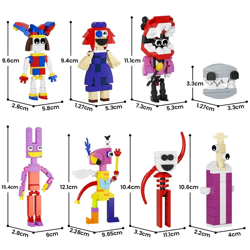 MOC удивительные цифровые цирковые кирпичи модель фигурка клоун Pomni мультфильм