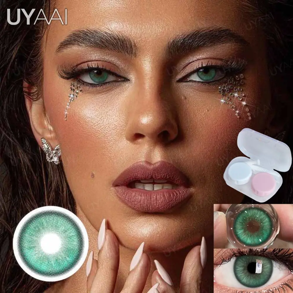 UYAAI 2024 Летний Новый Стиль туманная Роза серия 14 2 мм цветные контактные линзы
