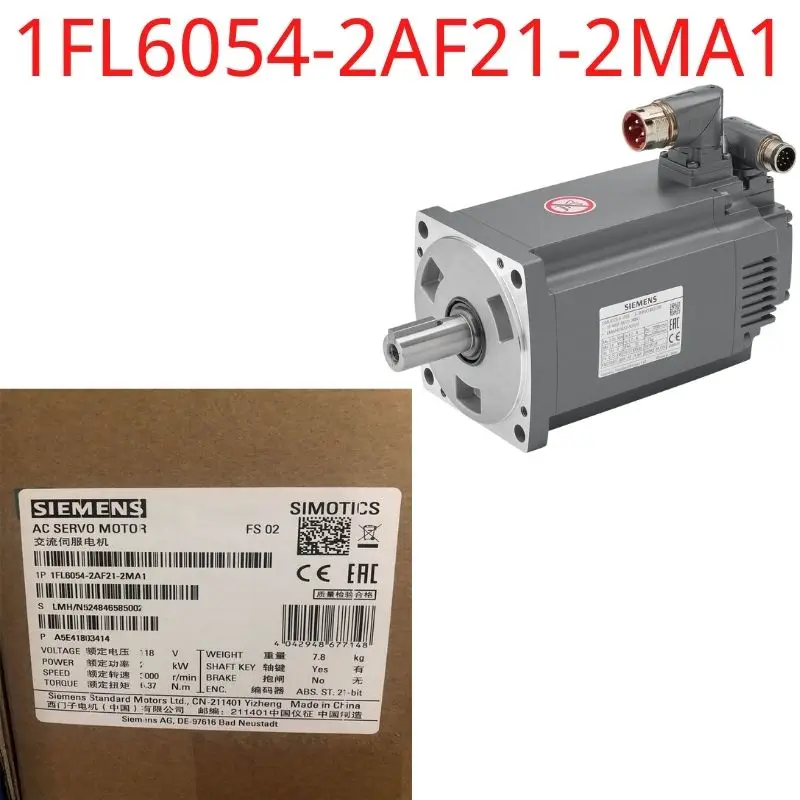 

1FL6054-2AF21-2MA 1 Совершенно новый SIMOTICS Φ рабочее напряжение 230 В 3AC PN = 2 кВт; NN = 3000 об/мин M0 = 6,37 нм; MN = 6,37