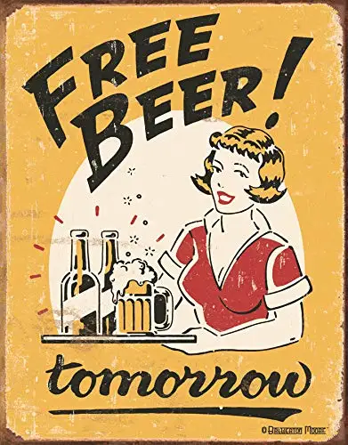 

Free Beer Tin Sign 13X16 Inches