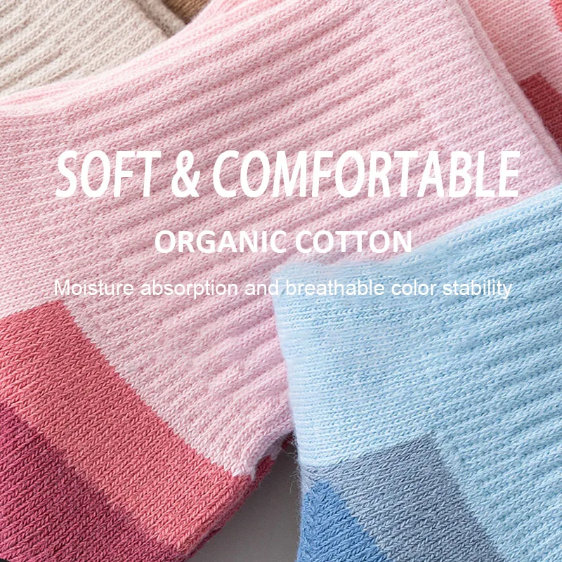 GYMIGO 3 Pairs Winter Women Sport Socks Mid -tube Outdoor Cycling Sports Socks Soft Warm Fitness Travel Towel Socks