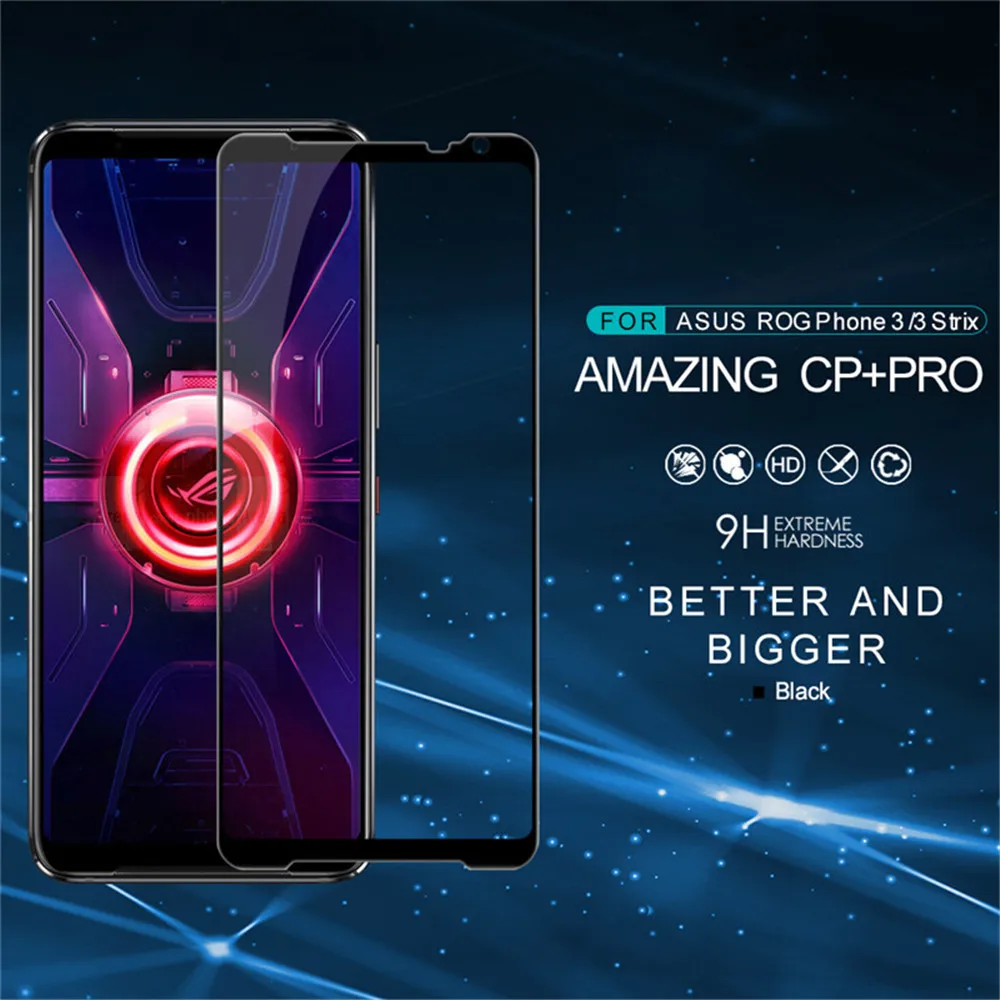 

Закаленное стекло Nillkin для Asus ROG Phone 3 Strix с полным покрытием CP + PRO, защита экрана 0,3 мм